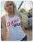D.A.R.E. x MatchBack Womens Muscle Tank - White